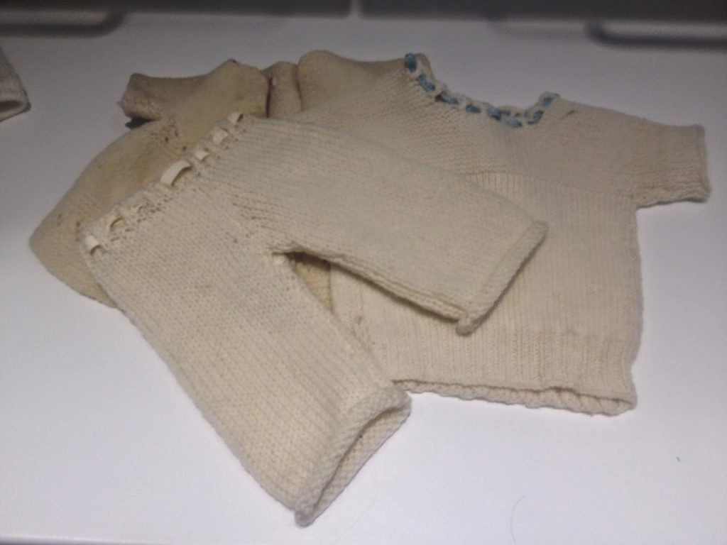 baby cloths ready for some Tom of Holland inspired Swiss darning