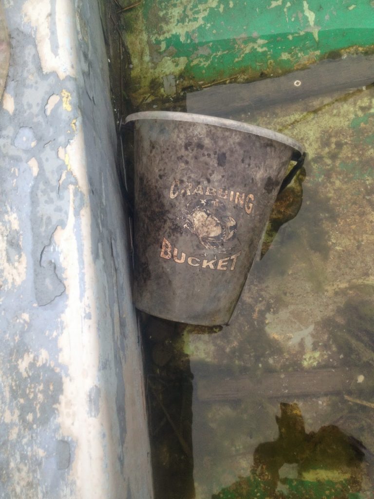 beach and sea at Aldeburgh - old bucket