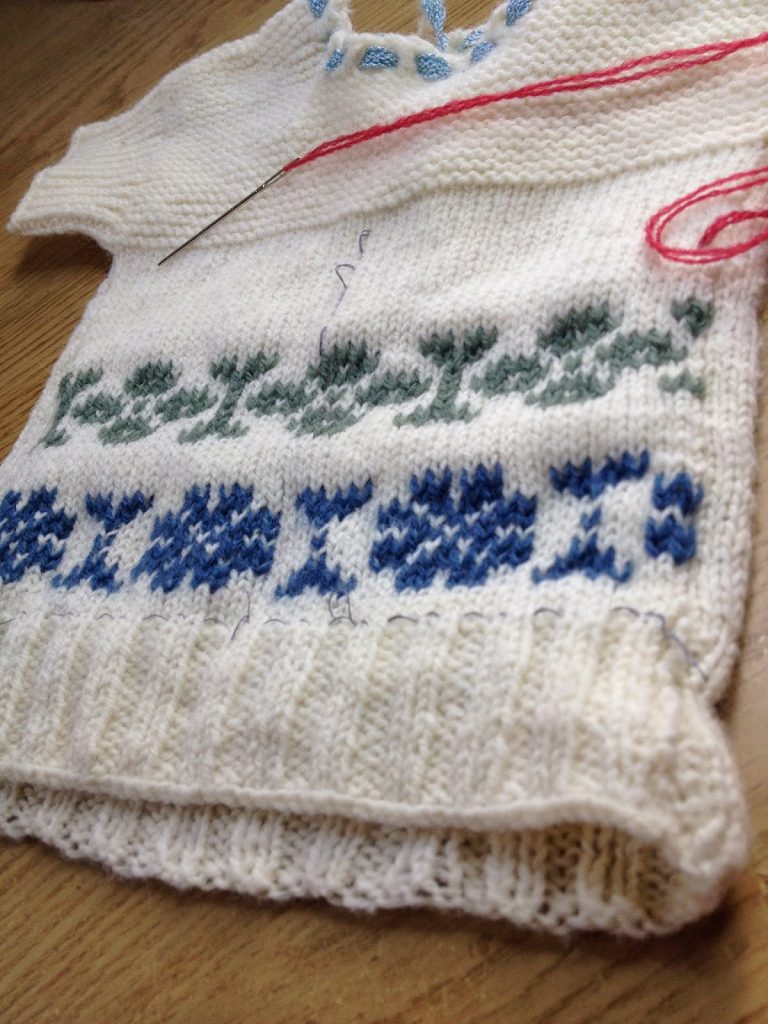Tom of Holland inspired Swiss darning