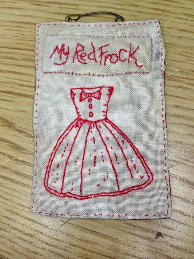 My Red Frock brooch