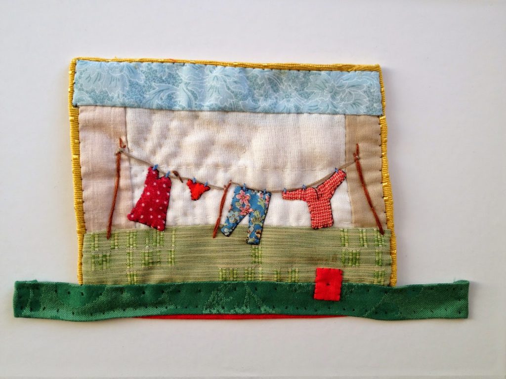 This was my little hand stitched piece made over the weekend.