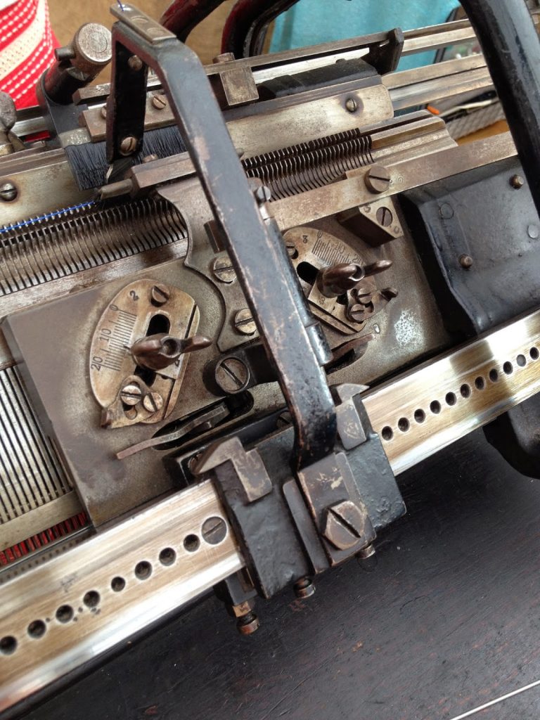 Portia Gillies and her vintage 1920's knitting machine