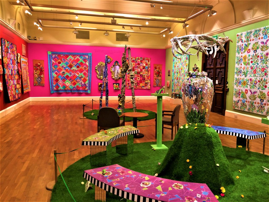 Kaffe Fassett quilts and mosaics