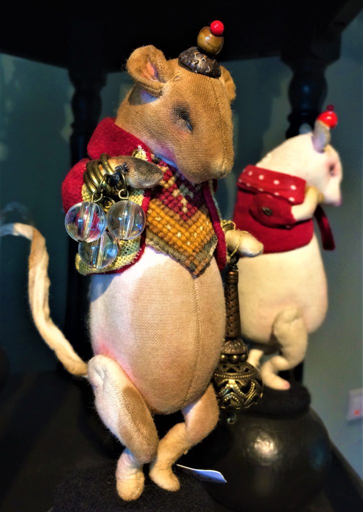 Mr Finch - Poe the Mouse. The little mouse appears in his many outfits, every surface is layered with detail.