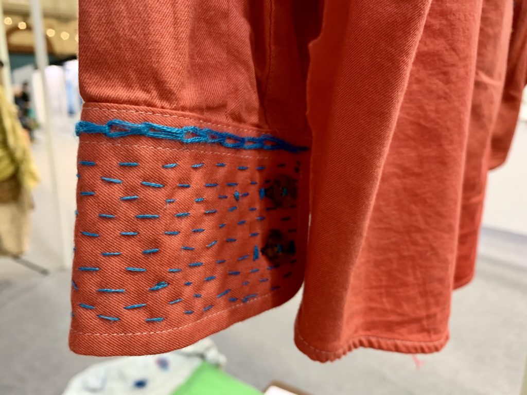 Hand embroidered garment
