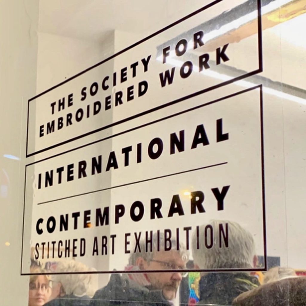 The pre-view evening for The Society for Embroidered Work exhibition