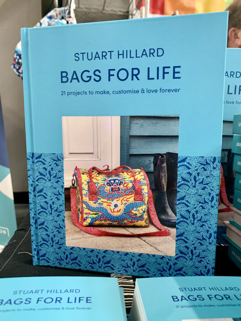 Bags for Life book - blue cover with patchwork bag photo