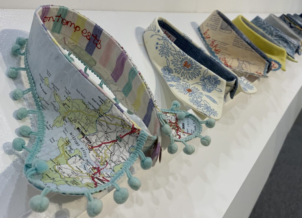 embroidered mixed media collars