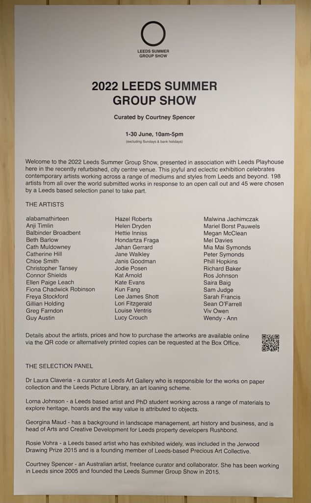 Leeds Summer Group Show 2022 poster