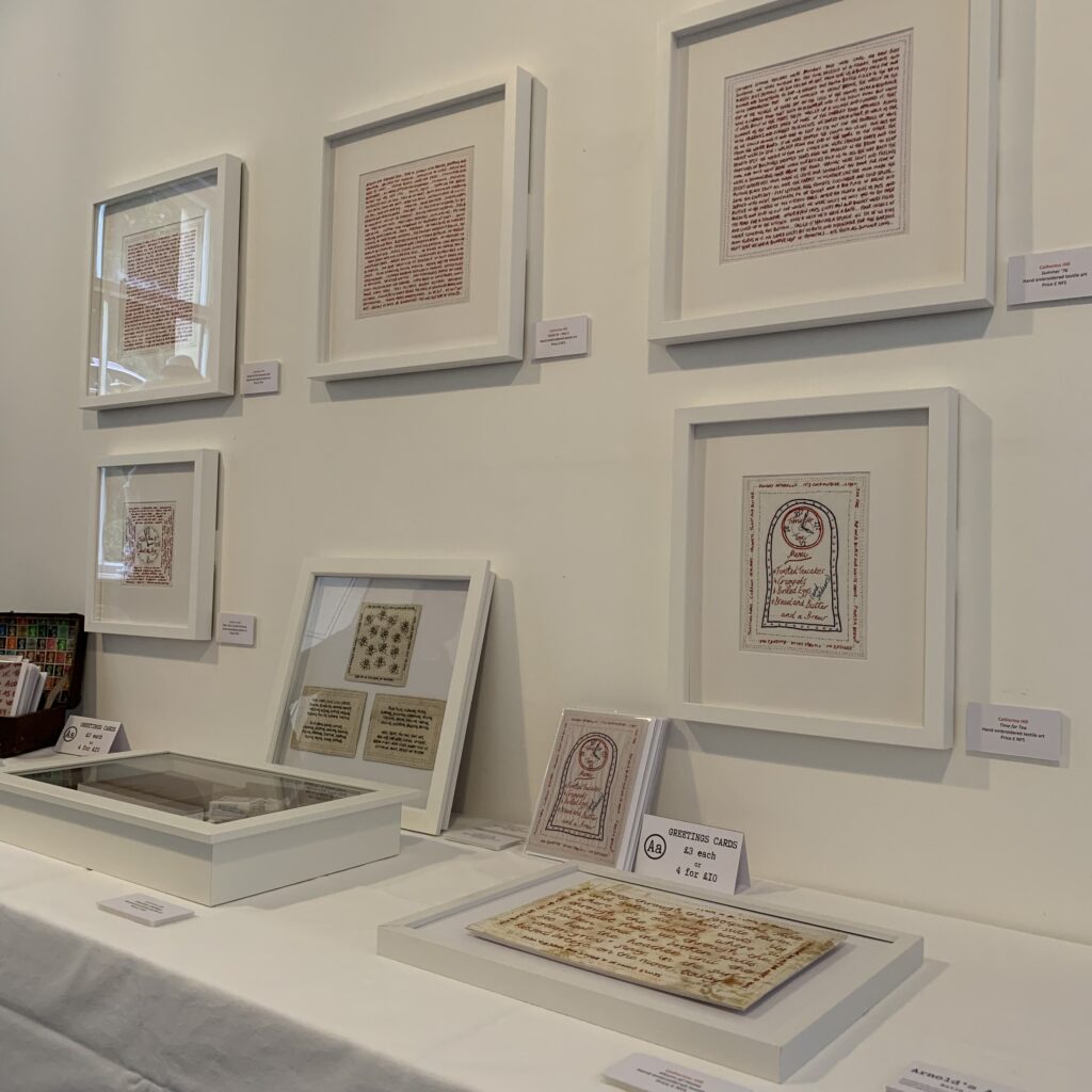 recent exhibition of work at Saltaire Arts Trail 2022, Salts Mill, Bradford