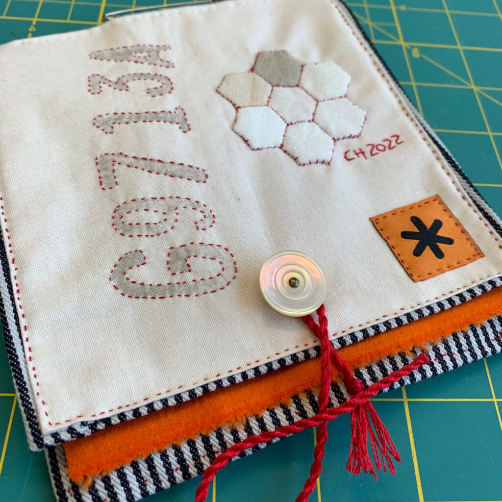 Pocket needle case using iconic cloth from the stitch society shop