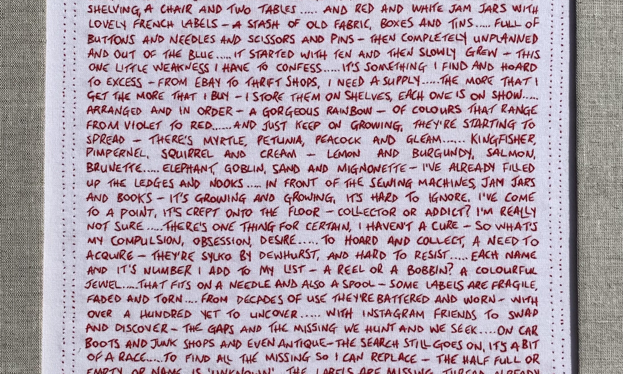 Sylko Addict hand embroidered art