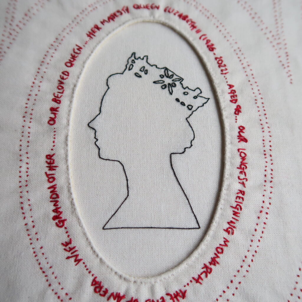 Tribute to HM Queen detail