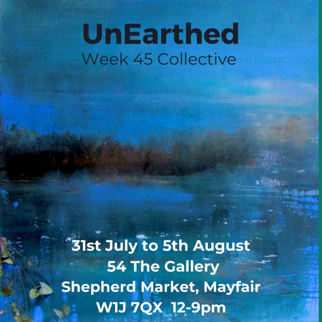 UnEarthed Exhibition poster - Image by Helena Butler, Moon on the Thames 2022