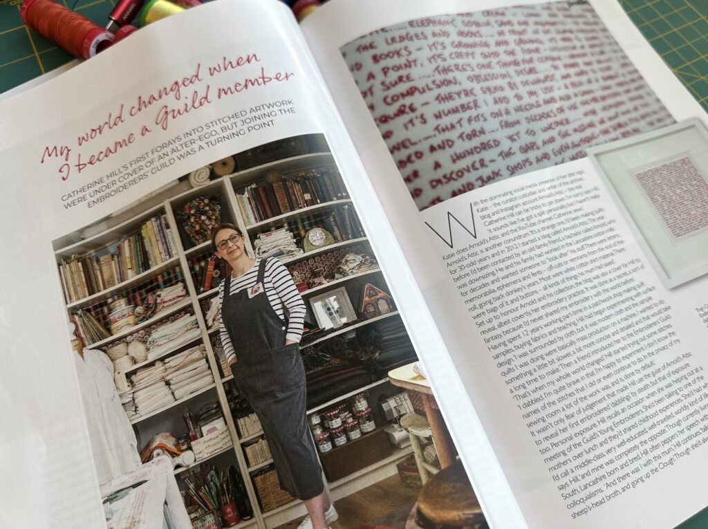 Article in Embroidery Magazine September 2023