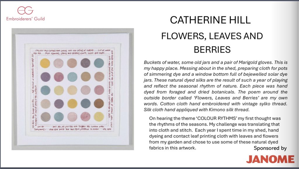 Extract from the Embroiderers Guild E-Book - Colour Rhythms Members' Challenge - Artists Director’s Award for Innovation