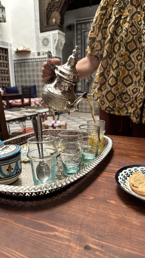 Sit, sew and relax with a Moroccan mint tea